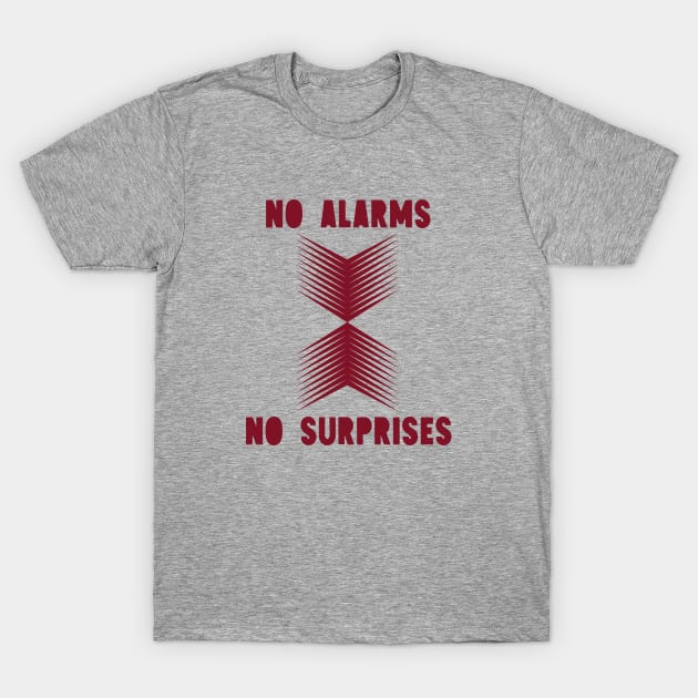 No Surprises, burgundy T-Shirt by Perezzzoso